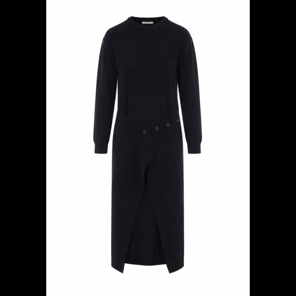 Lemaire Women Buttoned Dress In Merino Wool Blend